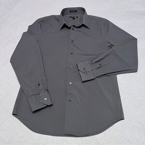 Express Men’s Extra Modern Fit Dress Shirt Charcoal Gray 15.5 Neck 34/35 Sleeve